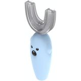 U-vormige kinderen ultrasone elektrische tandenborstel desinfectie en drogen dmart tandenborstel (blauw)