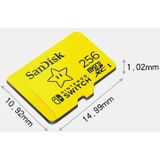 SanDisk SDSQXAO TF-kaart micro SD-geheugenkaart voor Nintendo Switch-gameconsole  capaciteit: 256 GB Goud