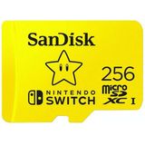 SanDisk SDSQXAO TF-kaart micro SD-geheugenkaart voor Nintendo Switch-gameconsole  capaciteit: 256 GB Goud
