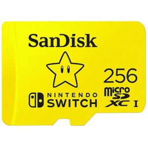 SanDisk SDSQXAO TF-kaart micro SD-geheugenkaart voor Nintendo Switch-gameconsole  capaciteit: 256 GB Goud