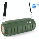 NewRixing NR905 TWS Draagbare Bluetooth-luidspreker met zaklamp  ondersteuning TF-kaart / FM / 3 5 mm AUX / U-schijf / Handsfree Call(Green)