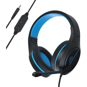 SADES MH601 3 5 mm stekker draadgestuurde ruisonderdrukking E-sports gaming headset met intrekbare microfoon  kabellengte: 2 2 m (zwart blauw)