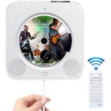 De tweede generatie draagbare digitale display Bluetooth speaker cd-speler met afstandsbediening (wit)