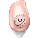 V21 Mini Single Ear Stereo Bluetooth V5.0 draadloze oortelefoons zonder oplaadbox (roze)