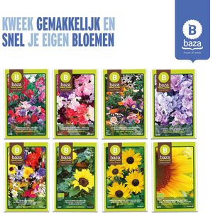 Complete set Bloemen zaden 8 soorten paars en geel voor Tuin of in Potten