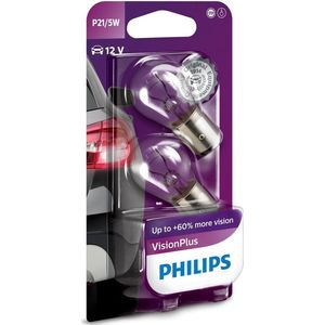 Philips Binnenverlichting En Signalering Visionplus P21/5w 12v 2 Stuks