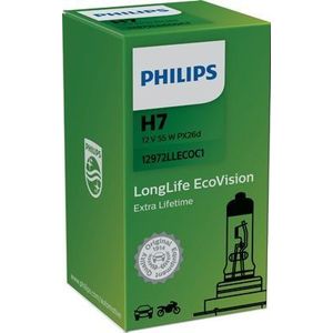Philips LongLife EcoVision H7 - Halogeenlamp - 12 Volt - 55 Watt - Dimlicht
