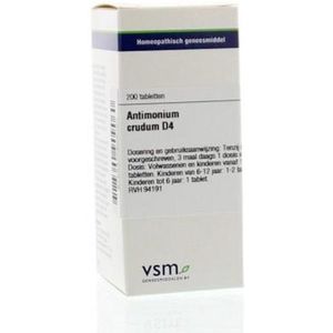 VSM Antimonium crudum d4 200tab