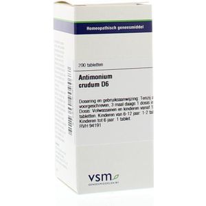VSM Antimonium crudum d6 200tab