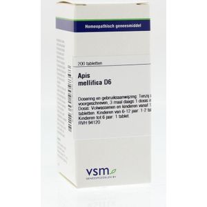 VSM Apis mellifica D6  200 tabletten