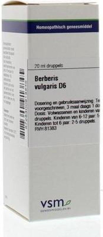 VSM - Berberis Vulgaris D6 - Homeopathisch Geneesmiddel - 20 ml