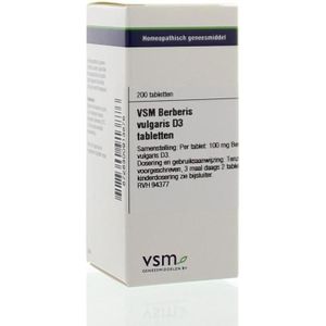 VSM - Berberis Vulgaris D3 - Tabletten - 200 Stuks