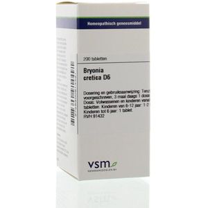 VSM - Bryonia Cretica D6 - Tabletten - 200 stuks