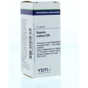 VSM - Bryonia Cretica C30 - Globuli - 80 stuks - Inhoud 4GR