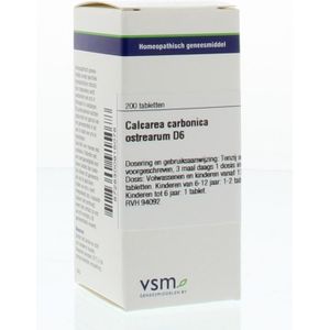 VSM Calcarea carbonica ostrearum D6  200 tabletten