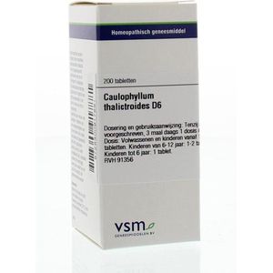 VSM - Caulophyllum Thalictroides D6 - Tabletten - 200 stuks