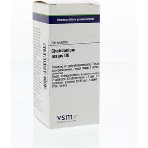 VSM - Chelidonium Majus D6 - Homeopathisch Geneesmiddel - 200 Tabletten