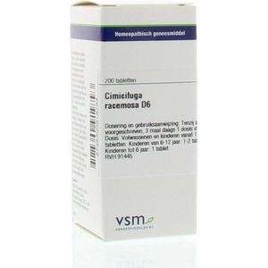 VSM - Cimicifuga Racemosa D6 - Tabletten - 200 stuks