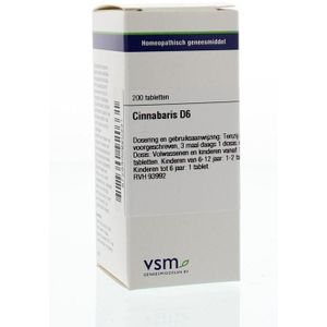 VSM Cinnabaris D6 - Tabletten - 200 stuks