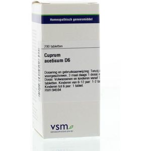 VSM - Cuprum Aceticum D6 - Tabletten - 200 stuks