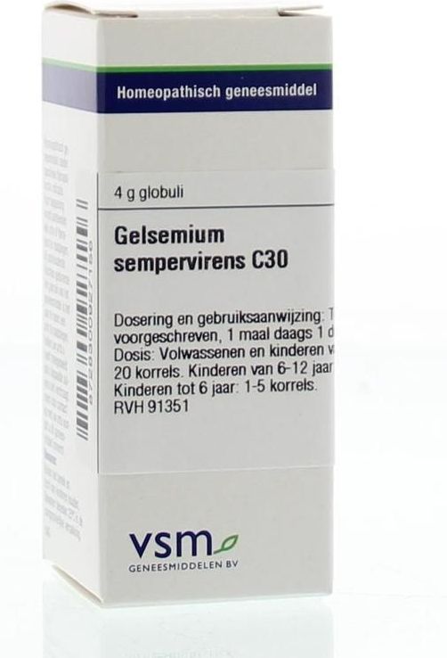 VSM - Gelsemium Sempervirens C30 - Homeopathische Geneesmiddelen - Inhoud 4G