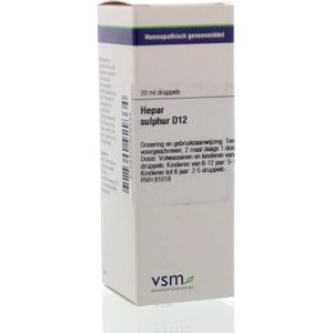 VSM - Hepar Sulphur D12 - Druppels - 20ml