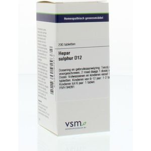 VSM Hepar sulphur d12 200tab