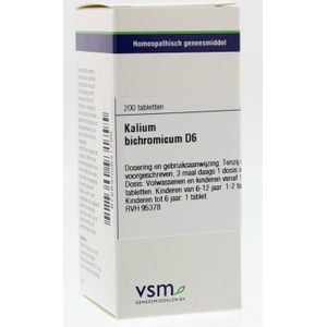 VSM Kalium bichromicum D6  200 tabletten