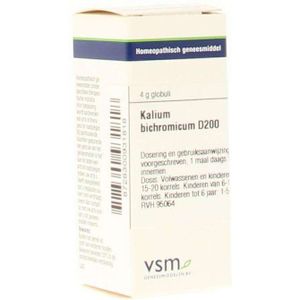 VSM - Kalium Bichromicum D200 - Globuli - 4G - Homeopathisch Geneesmiddel