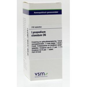 VSM - Lycopodium Clavatum D6 - Tabletten - 200 stuks