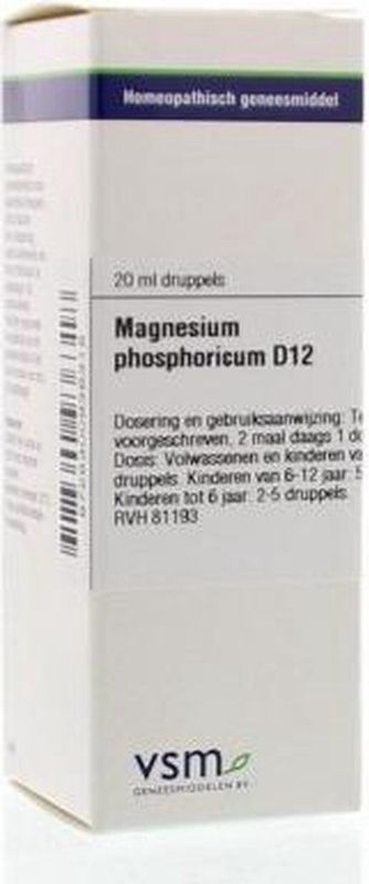 VSM - Magnesium Phosphoricum D12 - Homeopathisch Geneesmiddel - 20 ml