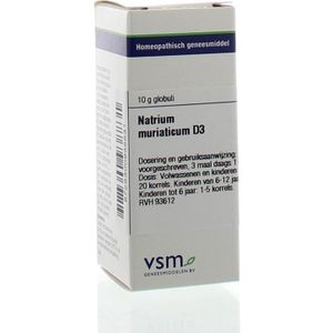 VSM - Natrium Muriaticum D3 - Globuli - 200 stuks - 10 GR