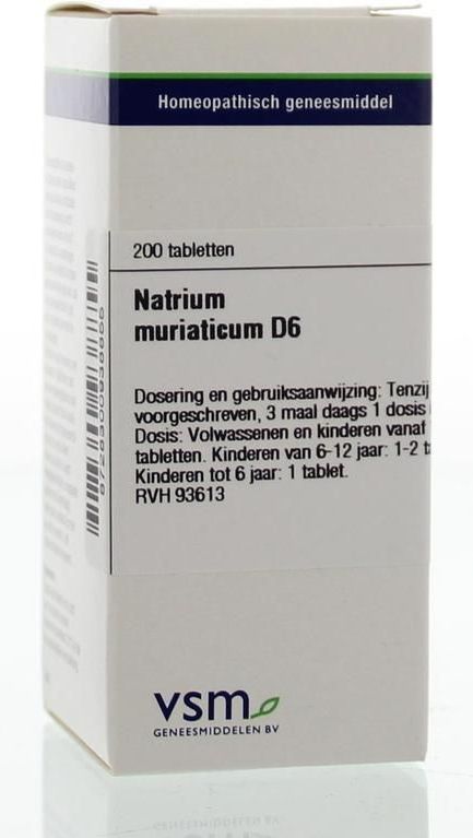 VSM - Natrium Muriaticum D6 - Tabletten - 200 stuks