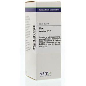 VSM - Nux Vomica D12 - Homeopathisch Geneesmiddel - 20ml