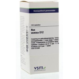 VSM Nux vomica D12  200 tabletten