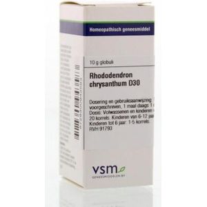 VSM - Rhododendron Chrysanthum - Homeopathisch Geneesmiddel - Inhoud 10gr