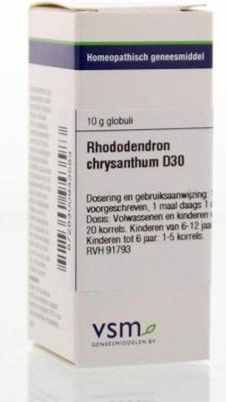 VSM - Rhododendron Chrysanthum - Homeopathisch Geneesmiddel - Inhoud 10gr