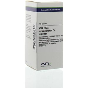 VSM - Rhus Toxicodendron D4 - Tabletten - 200 stuks