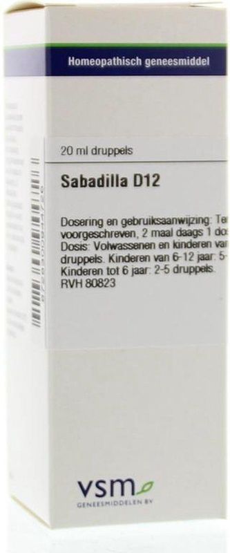 VSM - Sabadilla D12 - Druppels - 20ml - Homeopathisch