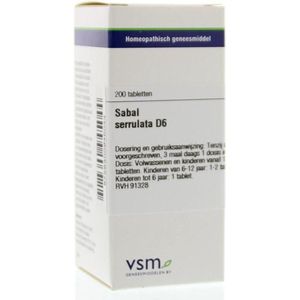 VSM - Sabal Serrulata D6 - Tabletten - 200 stuks