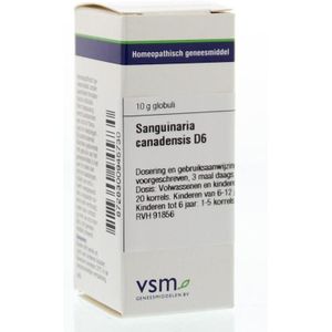 VSM - Sanguinaria Canaden D6 - Globuli - 200 stuks - 10 GR
