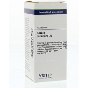 VSM - Secale Cornutum - Tabletten - 200 Stuks - Vitamine D