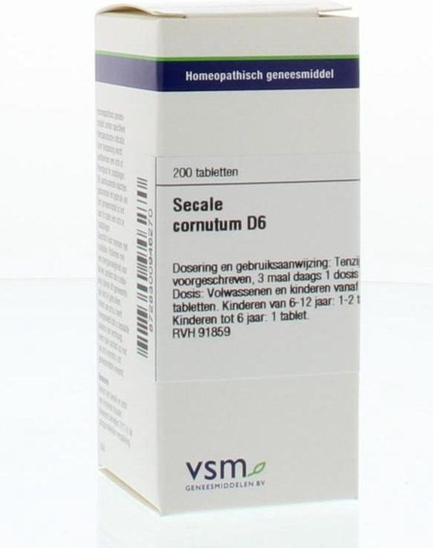 VSM - Secale Cornutum - Tabletten - 200 Stuks - Vitamine D
