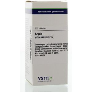 VSM - Sepia Officinalis D12 - Tabletten - Inhoud 200TB