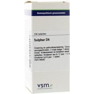 VSM Sulphur D4  200 tabletten