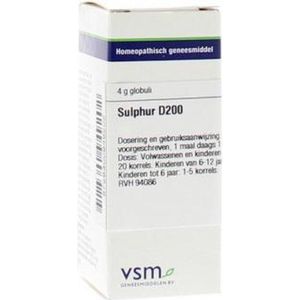 VSM - Sulphur D200 - Homeopathisch Geneesmiddel - 4 gram