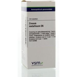 VSM - Zincum Metallicum D6 - Tabletten - 200 stuks
