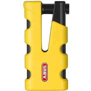 ABUS Remschijfslot Graniet Sledg 77 grip geel - motorslot met veilige XPlus cilinder en geheugenkabel - ABUS veiligheidsniveau 17 - geel