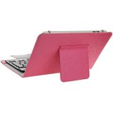 Universeel PU leren Hoesje met houder en afneembaar Bluetooth Toetsenbord voor 7 inch Tablet PC (hard roze)