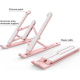 YMB1028 Draagbare opvouwbare desktopbeugel voor laptop / tablet onder de 15 6 inch (roze)